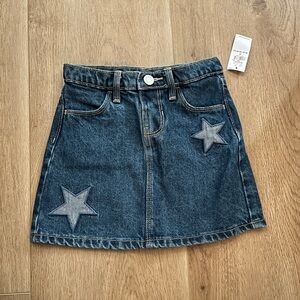 Old Navy Blue Denim Skirt with Star Accents